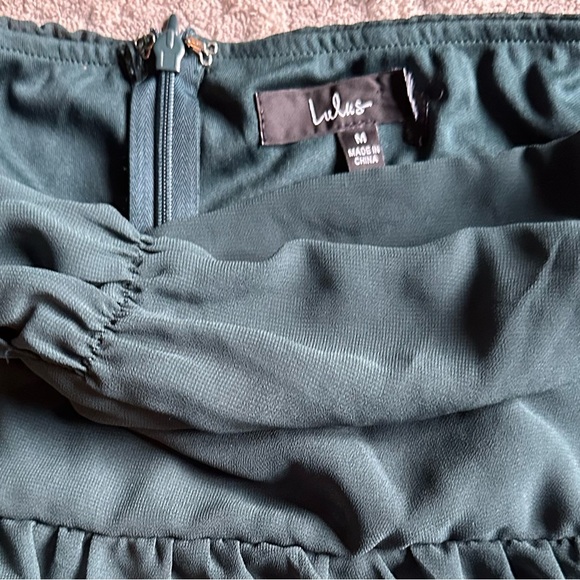 Lulus Elevated Vision Tiered Cocktail Dress Emerald Green Size Medium - Picture 8 of 8